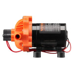 VEVOR 12 V diafragmas sūknis, 6,81 l/min, trīskameru 12 V līdzstrāvas ūdens sūknis ar automātisku spiediena slēdzi 2,7–6,9 bar (regulējams), nominālais spiediens 4 bar, 12,7 mm MNPT pieslēgums kemperiem, jahtām, ēdināšanas auto un kuģniecībai