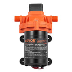 VEVOR 12 V diafragmas sūknis, 6,81 l/min, trīskameru 12 V līdzstrāvas ūdens sūknis ar automātisku spiediena slēdzi 2,7–6,9 bar (regulējams), nominālais spiediens 4 bar, 12,7 mm MNPT pieslēgums kemperiem, jahtām, ēdināšanas auto un kuģniecībai
