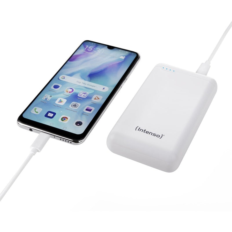 Intenso XS20000 portatīvais akumulators 20000 mAh ar USB-C un USB-A, ātrā uzlāde līdz 3,1 A, balts