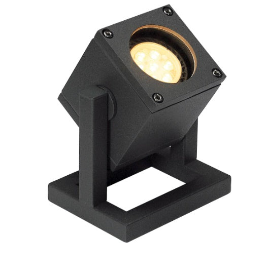 MAX 25W GU10 CUBIX pinnapealne LED-valgusti, antratsiit, IP44, IK04