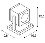 MAX 25W GU10 CUBIX uz virsmas montējams LED gaismeklis,  antracīts,  IP44, IK04