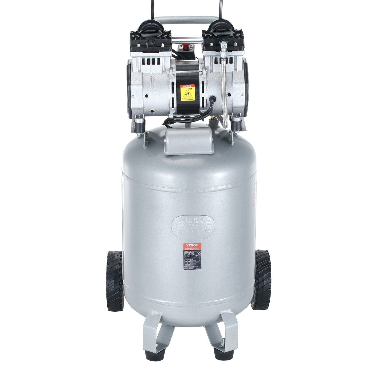 VEVOR 50 L gaisa kompresors, 2 HP, 4 SCFM @ 6,2 bar, bez eļļas, maksimālais spiediens 8 bar (116 PSI)