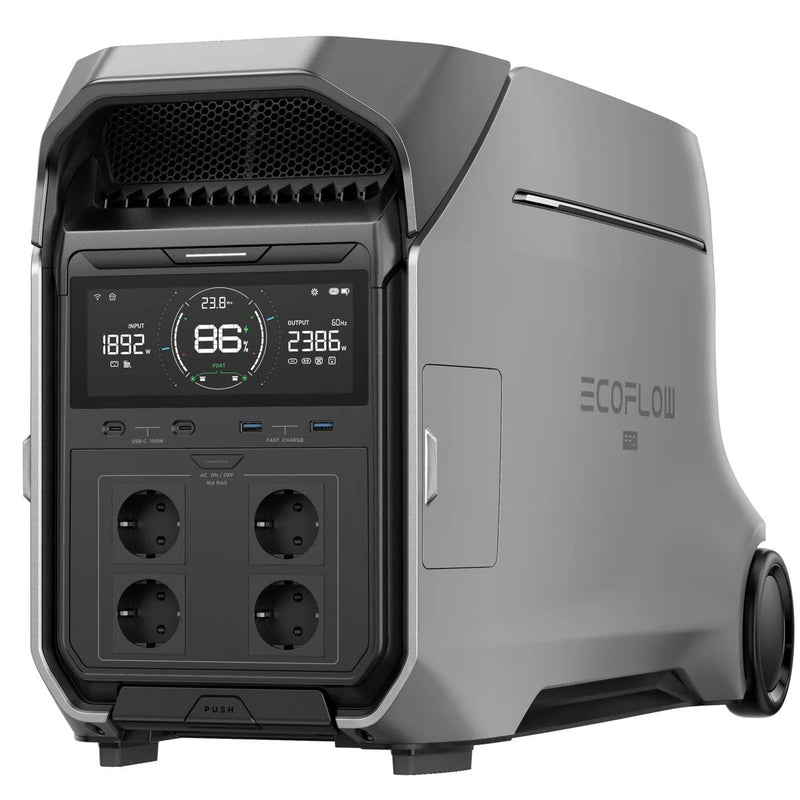 EcoFlow DELTA Pro 3 pārnēsājamā elektrostacija, 4096 Wh, 4000 W, LFP akumulators, Wi-Fi un Bluetooth