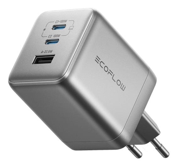 ECOFLOW RAPID Pro 100 W lādētājs ar 3 portiem