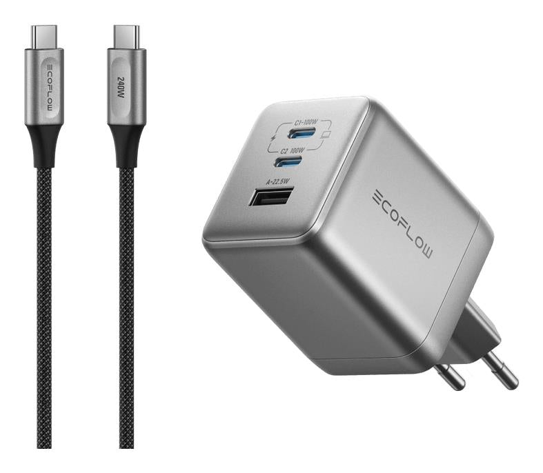 ECOFLOW RAPID Pro 100 W lādētājs ar 3 portiem