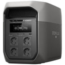 EcoFlow DELTA 3 Max pārnēsājamā elektrostacija, 2048 Wh, 2400 W, LFP akumulators, Wi-Fi un Bluetooth, melna un pelēka