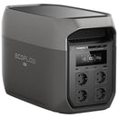EcoFlow DELTA 3 Max pārnēsājamā elektrostacija, 2048 Wh, 2400 W, LFP akumulators, Wi-Fi un Bluetooth, melna un pelēka