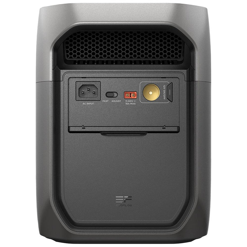 EcoFlow DELTA 3 Max pārnēsājamā elektrostacija, 2048 Wh, 2400 W, LFP akumulators, Wi-Fi un Bluetooth, melna un pelēka