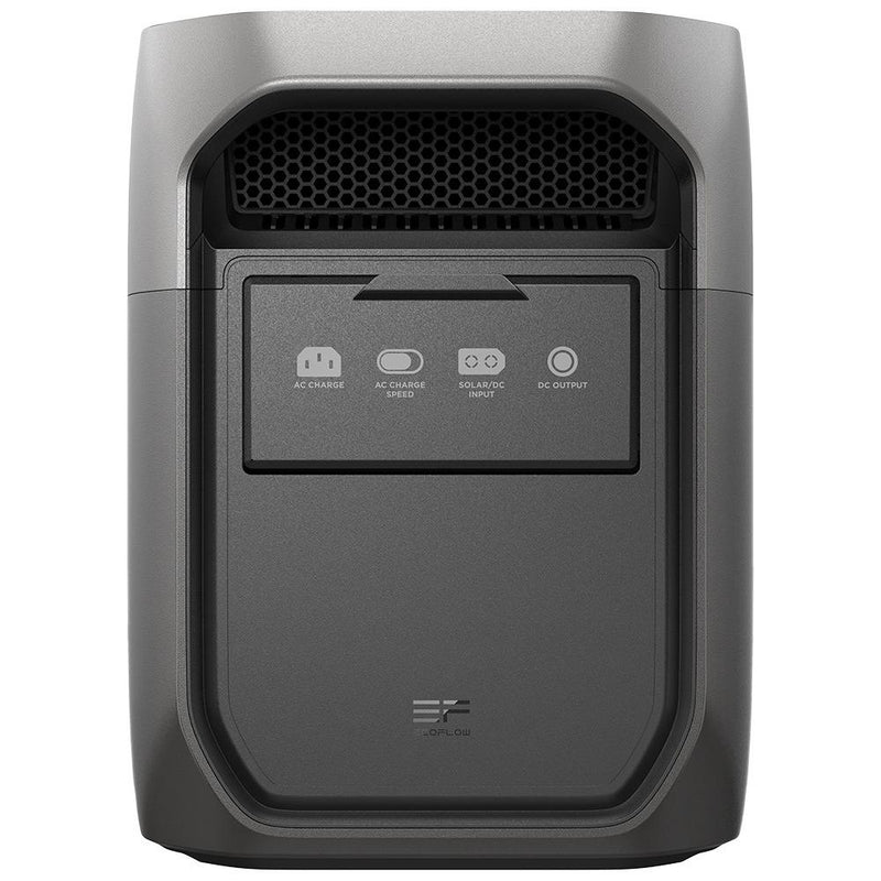 EcoFlow DELTA 3 Max pārnēsājamā elektrostacija, 2048 Wh, 2400 W, LFP akumulators, Wi-Fi un Bluetooth, melna un pelēka