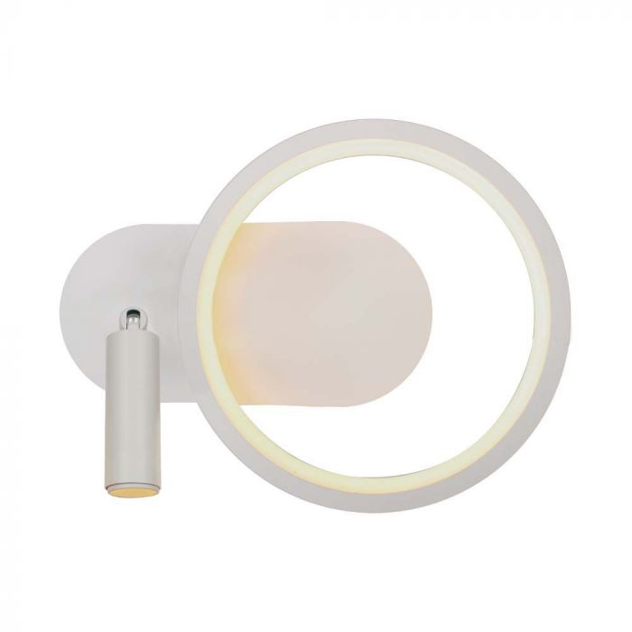14W(1500Lm) LED-väggarmatur, IP20, V-TAC, metall, vit, 250x100x180mm, neutralvitt ljus 4000K