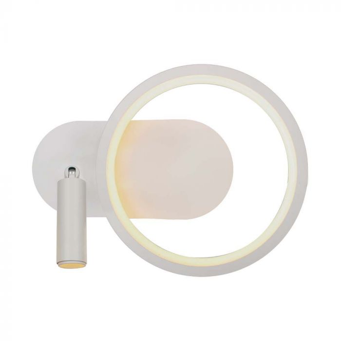 Настенный светодиодный светильник 14W(1500Lm), iP20, V-TAC, белый, 250x100x180mm, теплый белый свет 3000K