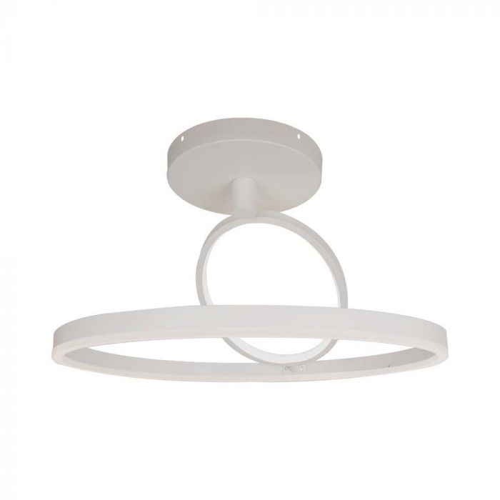 38W(4000Lm) LED decorative ceiling light, IP20, V-TAC, white, D:500xH200mm, warm white light 3000K