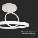 38W(4000Lm) LED decorative ceiling light, IP20, V-TAC, white, D:500xH200mm, warm white light 3000K