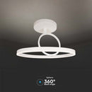 38W(4000Lm) LED decorative ceiling light, IP20, V-TAC, white, D:500xH200mm, warm white light 3000K