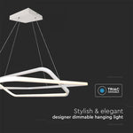 Светильник LED-дизайна мощностью 50 Вт (5150 лм), IP20, V-TAC, металл, белый, 600×1230 мм, с возможностью регулировки яркости. Нейтрально-белый свет 4000 К