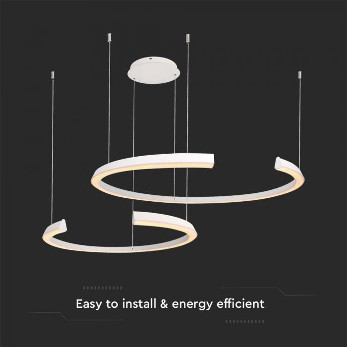 SUPERAKCIJA_50W(5150Lm) LED dizaina gaismeklis, IP20, V-TAC, balts, dimmējams, 1160x1180mm, neitrāli balta gaisma 4000K