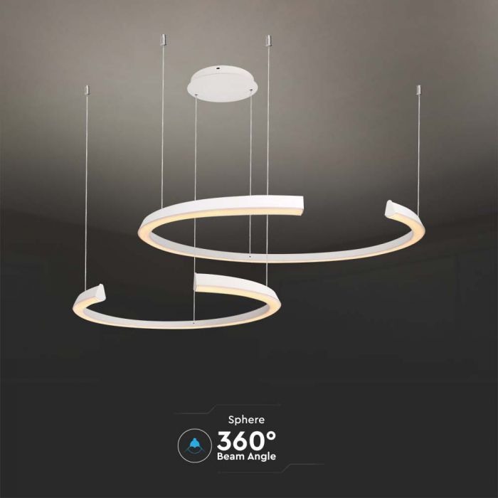 50W(5150Lm) LED design lamp, IP20, V-TAC, white, dimmable, 1160x1180mm, neutral white light 4000K
