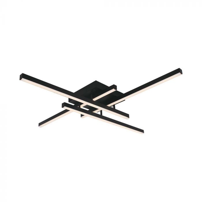 SUPERAKCIJA_38W(4100Lm) LED dizaina gaismeklis, IP20, V-TAC, metāla, melns, 850x850xH105mm, neitrāli balta gaisma 4000K
