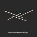 SUPERACTION_38W(4100Lm) светодиодный дизайнерский светильник, IP20, V-TAC, металл, черный, 850x850xH105mm, нейтральный белый 4000K