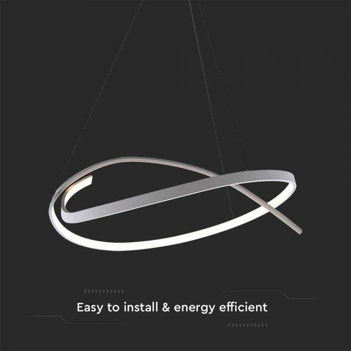 SUPERACTION_50W(5150Lm) LED-designarmatur, IP20, V-TAC, vit, TRIAC-dimbar, D600xH50mm, varmvitt ljus 3000K