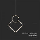 12W(1300Lm) LED-designarmatur, IP20, V-TAC, metall, svart, 280x1960mm, varmvitt ljus 3000K