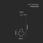 12W(1300Lm) LED disainvalgusti, IP20, V-TAC, metall, must, 280x1960mm, neutraalne valge 4000K