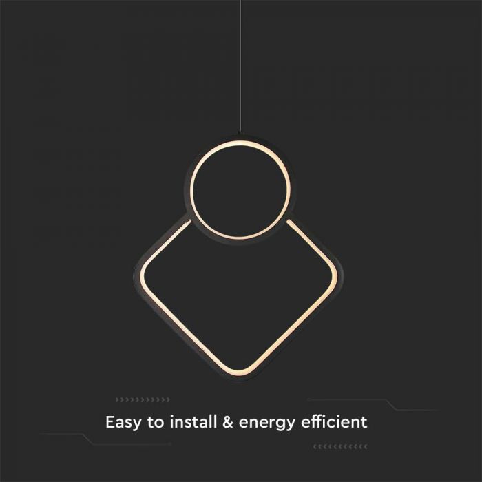 12W(1300Lm) LED design luminaire, IP20, V-TAC, metal, black, 280x1960mm, neutral white 4000K