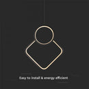 12W(1300Lm) LED design luminaire, IP20, V-TAC, metal, black, 280x1960mm, neutral white 4000K