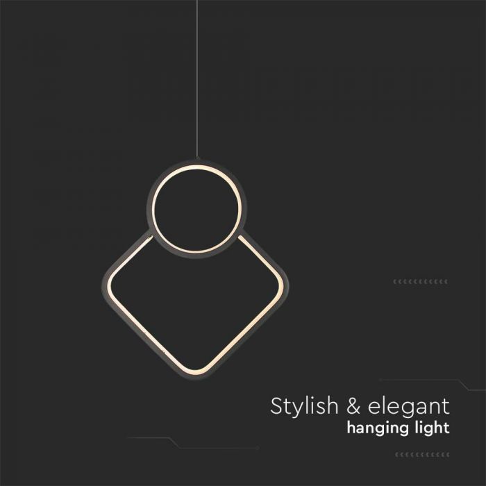 12W(1300Lm) LED design luminaire, IP20, V-TAC, metal, black, 280x1960mm, neutral white 4000K