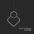 12W(1300Lm) LED design luminaire, IP20, V-TAC, metal, black, 280x1960mm, neutral white 4000K