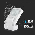 LED infrasarkanais kustību sensors, balts,  Max 1000W LED, 360°, IP65, V-TAC