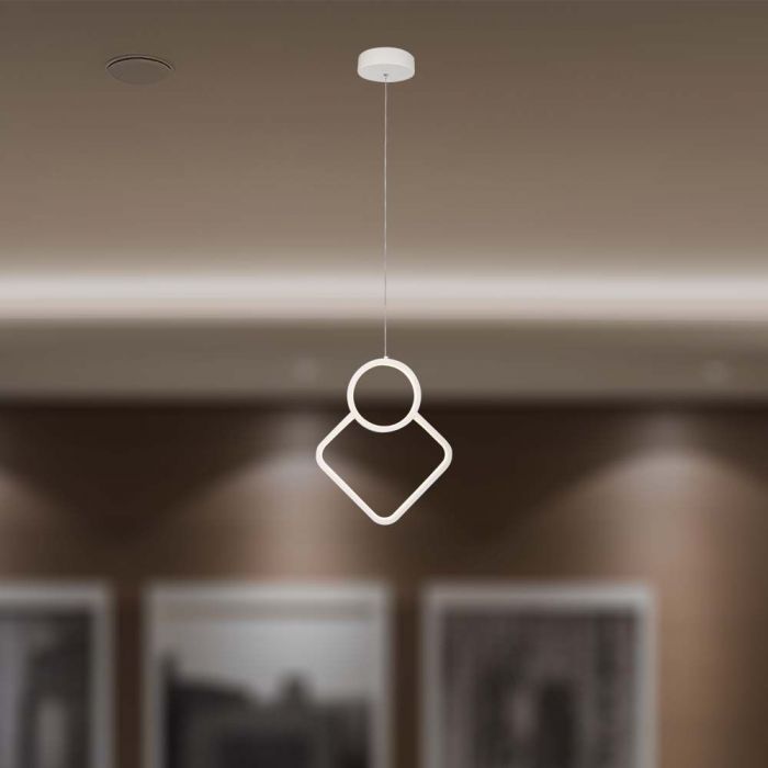 12W(1300Lm) LED-designarmatur, IP20, V-TAC, metall, vit, 280x1960mm, varmvitt ljus 3000K