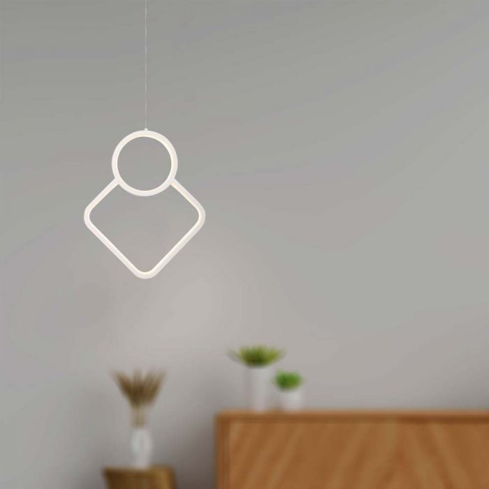 12W(1300Lm) LED-designarmatur, IP20, V-TAC, vit, 280x1960mm, neutralvit 4000K