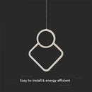 12W(1300Lm) LED-designarmatur, IP20, V-TAC, vit, 280x1960mm, neutralvit 4000K