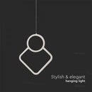 12W(1300Lm) LED-designarmatur, IP20, V-TAC, vit, 280x1960mm, neutralvit 4000K