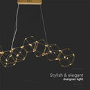 35W(2700Lm) LED dizaina gaismeklis, V-TAC, IP20, zelta krāsā,  L94.5*W32.5*H120CM, F (2021), silti balta gaisma 3000K