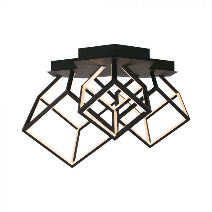 SUPERAKCIJA_46W(4900Lm) LED dizaina gaismeklis, V-TAC, IP20, melns,  64.5x55x42cm, silti balta gaisma 3000K