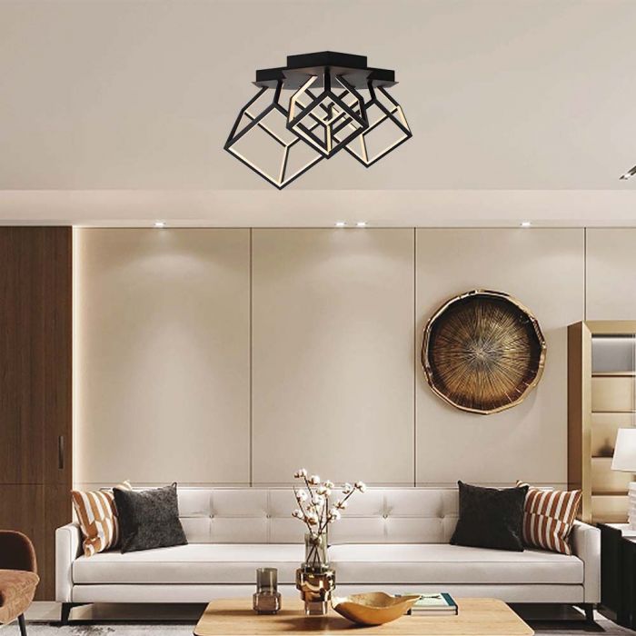 SUPERACTION_46W(4900Lm) светодиодный дизайнерский светильник, V-TAC, IP20, черный, 64.5x55x42см, теплый белый свет 3000K