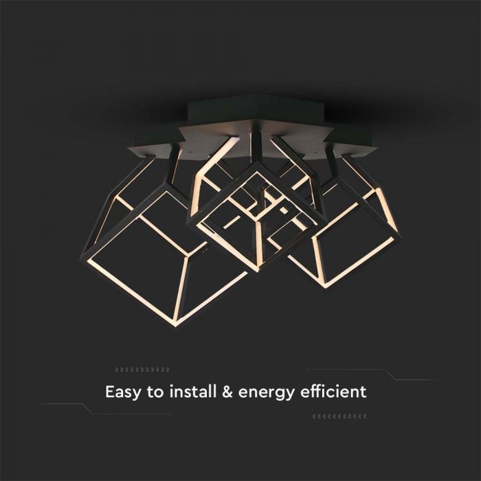 SUPERACTION_46W(4900Lm) светодиодный дизайнерский светильник, V-TAC, IP20, черный, 64.5x55x42см, теплый белый свет 3000K