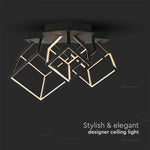 SUPERAKCIJA_46W(4900Lm) LED dizaina gaismeklis, V-TAC, IP20, melns,  64.5x55x42cm, silti balta gaisma 3000K