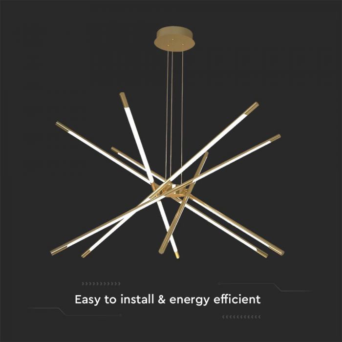 50W(4480Lm) LE design lamp, V-TAC, IP20, golden, warm white light 3000K