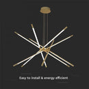 50W(4480Lm) LE design lamp, V-TAC, IP20, golden, warm white light 3000K