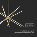 50W(4480Lm) LE design lamp, V-TAC, IP20, golden, warm white light 3000K