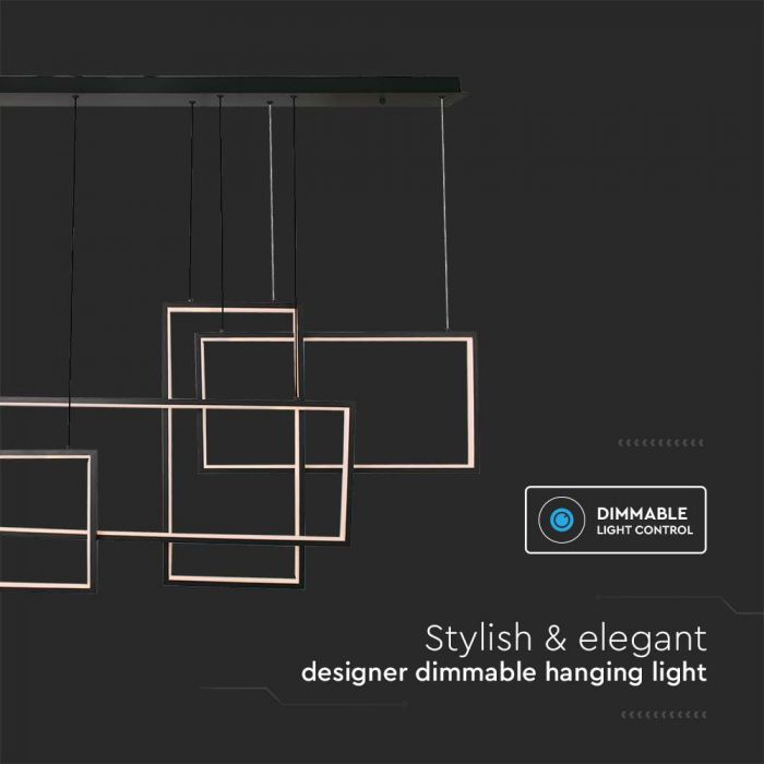 SUPERACTION_50W(4800Lm) LED-designarmatur, V-TAC, IP20, svart, varmvitt ljus 3000K