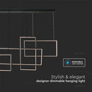SUPERACTION_50W(4800Lm) LED-designarmatur, V-TAC, IP20, svart, varmvitt ljus 3000K
