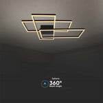 Светодиодный дизайнерский светильник 50W(5010Lm), V-TAC, IP20, черный, 905x670x100mm, теплый белый свет 3000K