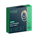 36W(3940Lm) LED-väggarmatur, V-TAC, IP20, guld, varmvit 3000K