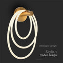 36W(3940Lm) LED-väggarmatur, V-TAC, IP20, guld, varmvit 3000K