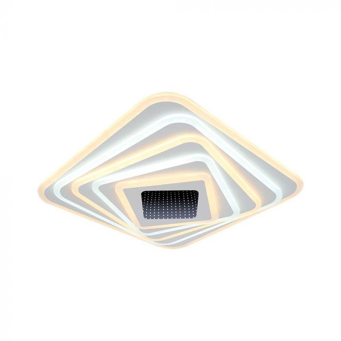 150W(15500Lm) 3IN1 LED SMART dekoratīvs griestu gaismeklis, dimmējams, ar tālvadības pulti, 50x50x7CM