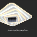 150W(15500Lm) 3IN1 LED SMART dekoratīvs griestu gaismeklis, dimmējams, ar tālvadības pulti, 50x50x7CM